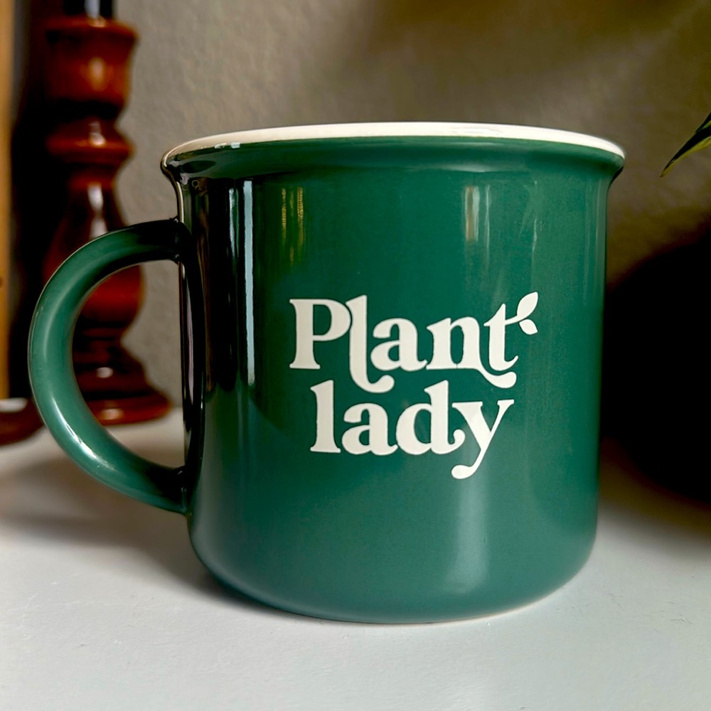 Gorgeous Green Plant Lady Ceramic Mug by Ruff House Plant Lover Gift Planty Vibe